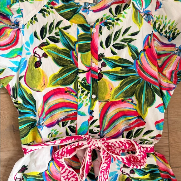 Colorful Floral Women's Dress - Picture 4 of 5